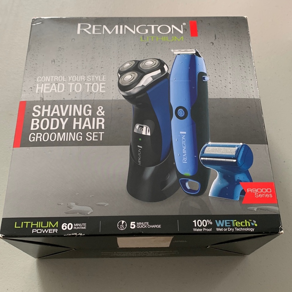Remington lithium head to toe grooming set. Shaver. Mens razor.